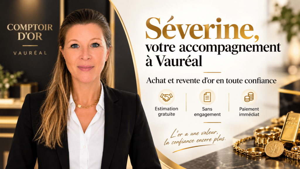 Séverine, experte en achat d’or au comptoir AOV de Vauréal 95490